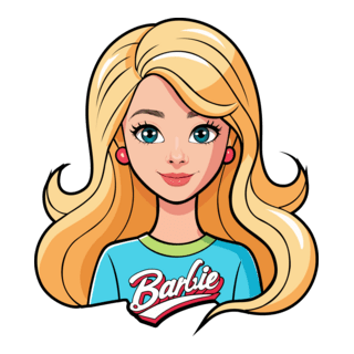 Barbie Bust Logo PNG Vector