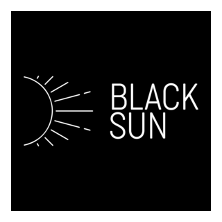 Black Sun Cloud Storage Logo PNG Vector