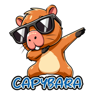 Capybara Glasses Logo PNG Vector