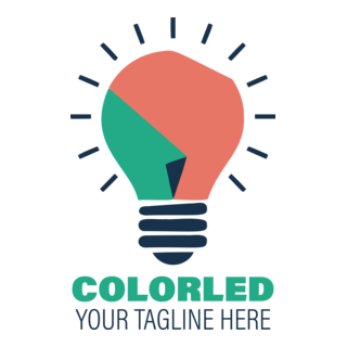 Color bulb Logo PNG Vector