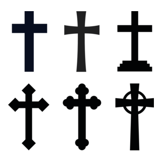 Cross silhouette Logo PNG Vector