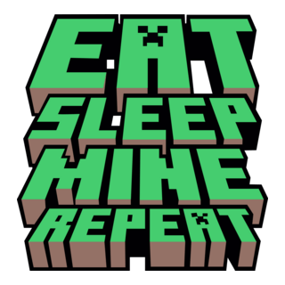 Eat Sleep Mine Repeat Logo PNG Vector