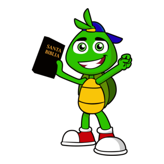 Gorgui la tortuga con Biblia Logo PNG Vector