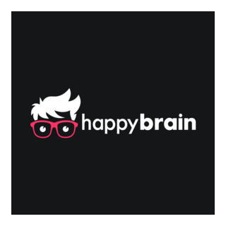 Happy Brain White Logo PNG Vector
