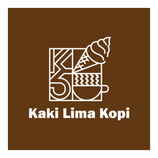 Kaki Lima Kopi Logo PNG Vector