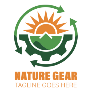Nature gear Logo PNG Vector