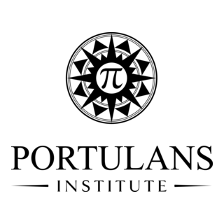 Portulans Institute Monochrome Vertical Logo PNG Vector