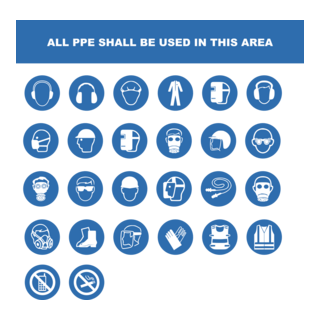 PPE SAFETY SIGN Logo PNG Vector