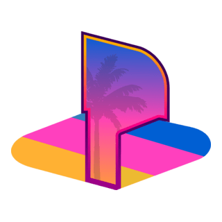 PS5 GTA VI Miami Style Logo PNG Vector