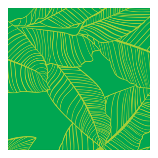 Seamless Tropical Banana Leaves Pattern with Line Logo PNG Vector