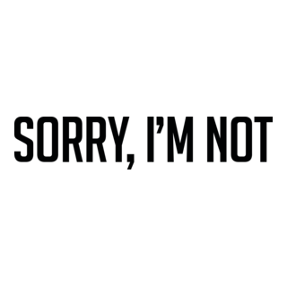 SORRY, I'M NOT Logo PNG Vector