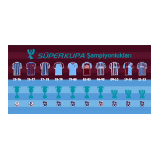 Trabzonspor Süper Kupa Şampiyonlukları Bayrak Logo PNG Vector
