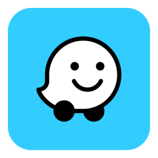 Waze app icon Logo PNG Vector