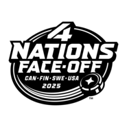 4 Nations Face-Off (Black version) Logo PNG Vector