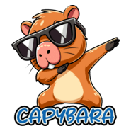 Capybara Glasses Logo PNG Vector