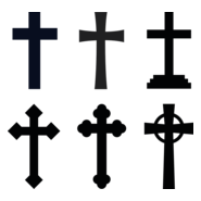 Cross silhouette Logo PNG Vector