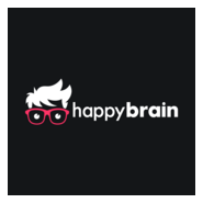 Happy Brain White Logo PNG Vector