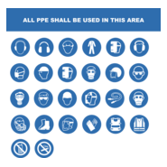 PPE SAFETY SIGN Logo PNG Vector