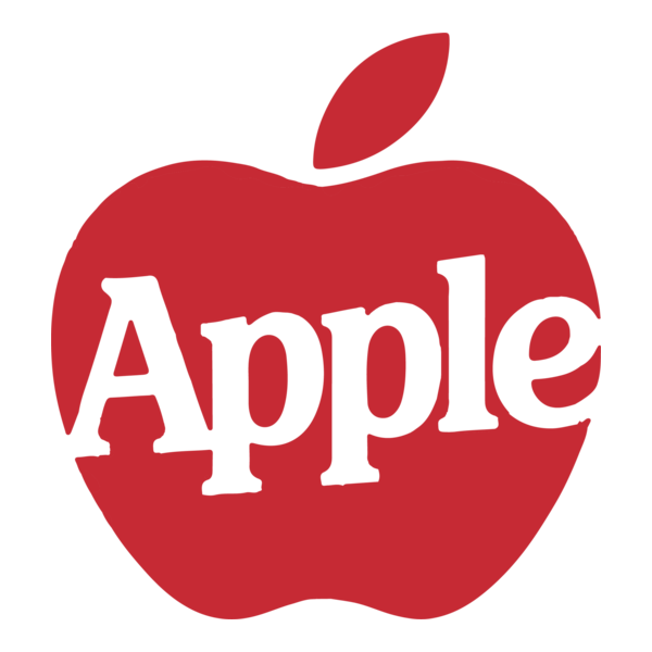 A design silhouette of a vibrant red apple Logo PNG Vector