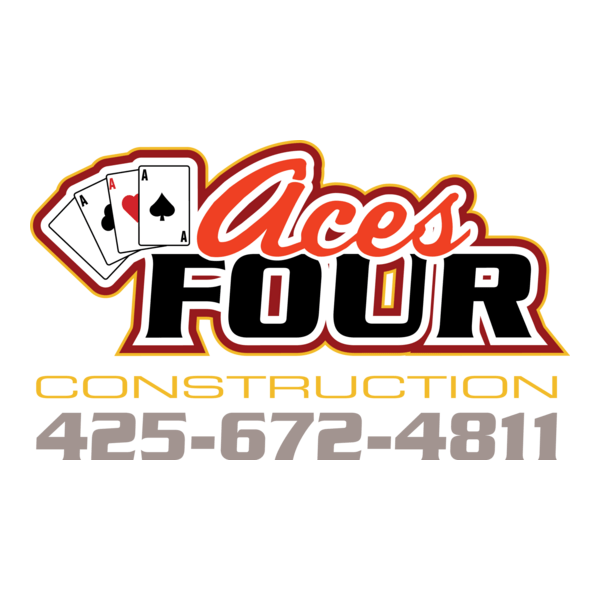 Aces Four Construction Logo PNG Vector