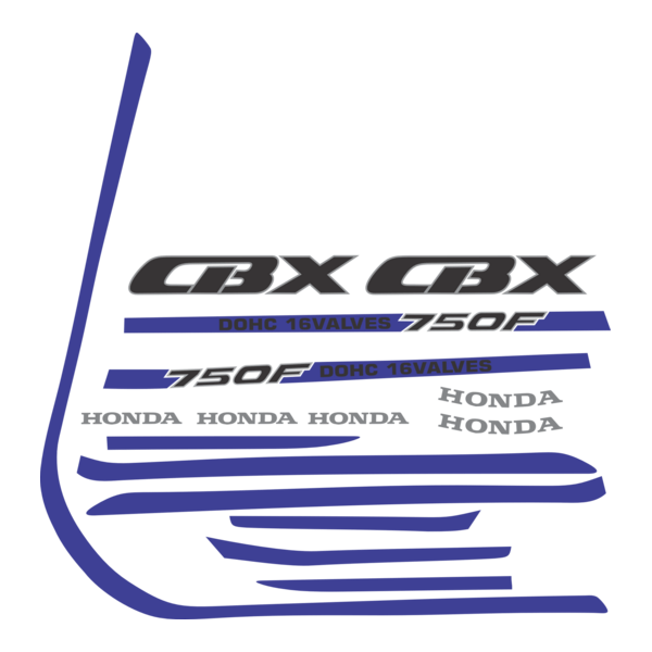 ADESIVO FAIXA HONDA CBX 750 F DOCH Logo PNG Vector