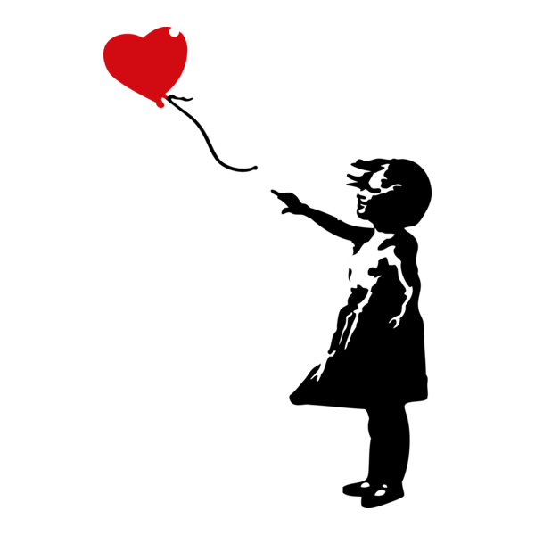 Banksy - Girl with Balloon Logo PNG Vector