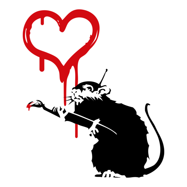 Banksy - Love Rat Logo PNG Vector