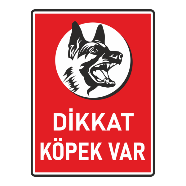 Dikkat Köpek Var Logo PNG Vector