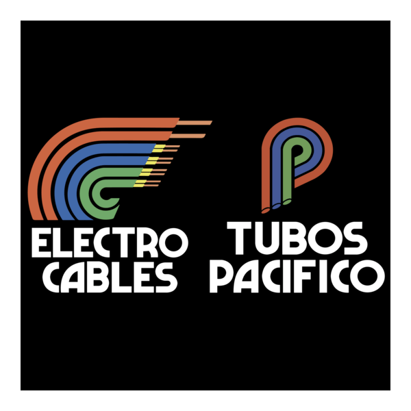 Electro Cables & Tubos Pacifico fondo negro Logo PNG Vector