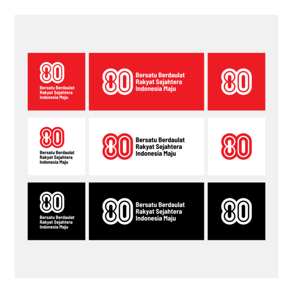 HUT RI 80 RESMI 2025 Logo PNG Vector