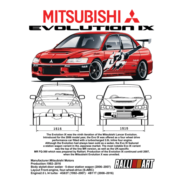 MITSUBISHI EVOLUTION IX Logo PNG Vector