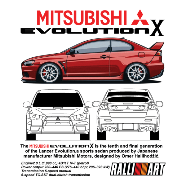 MITSUBISHI EVOLUTION X AN-GGT Logo PNG Vector