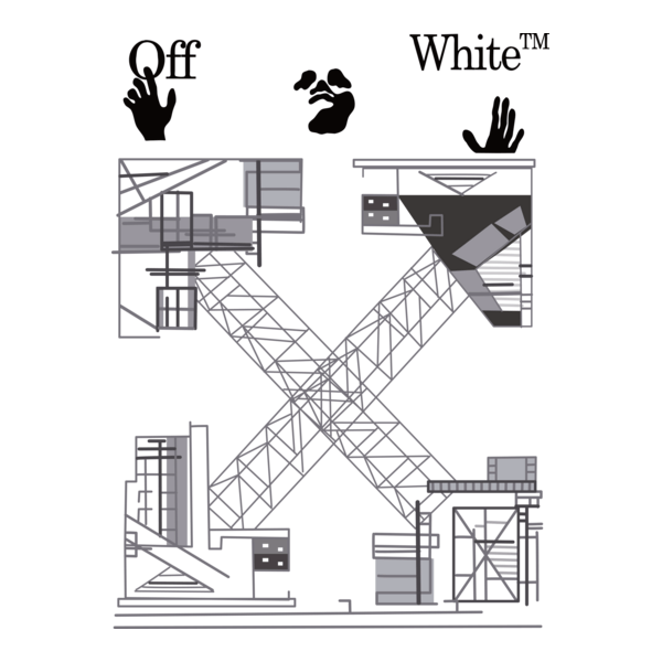 OFF-WHITE ABSTRACT BORDER LINE Logo PNG Vector