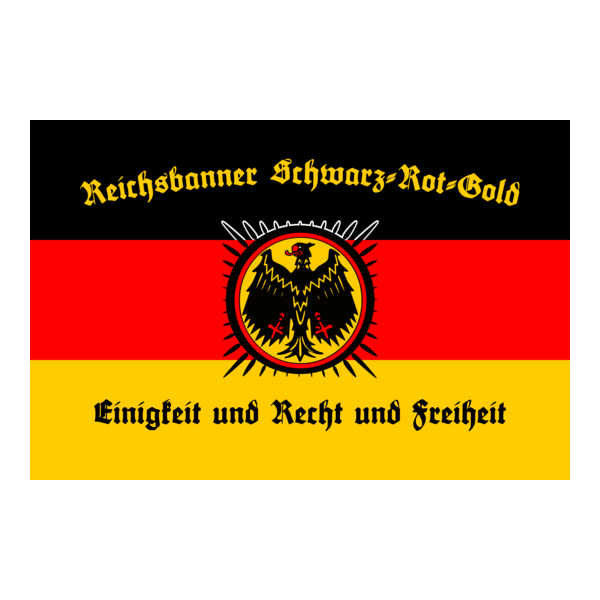 Reichsbanner Schwarz Rot Gold Logo PNG Vector