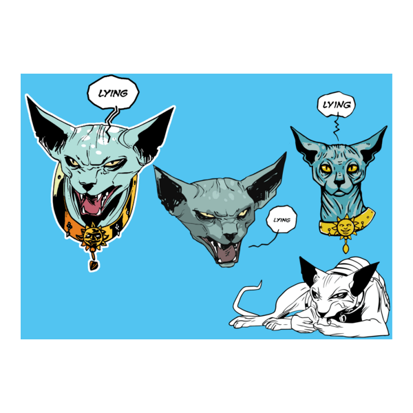 Saga Comics - Lying Cat Logo PNG Vector