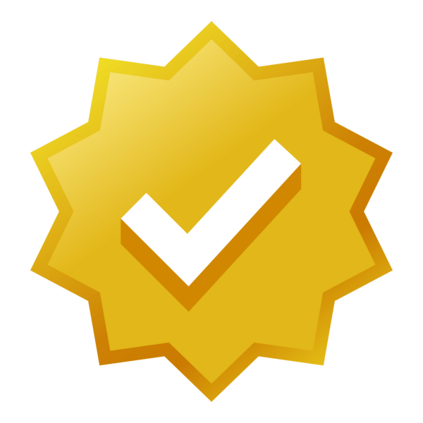 Twitter Verified Badge Gold Logo PNG Vector
