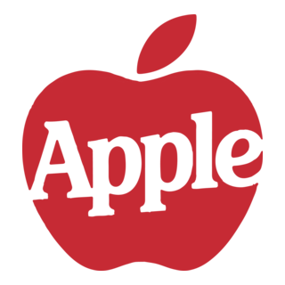 A design silhouette of a vibrant red apple Logo PNG Vector