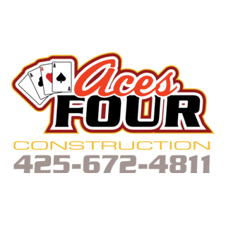 Aces Four Construction Logo PNG Vector