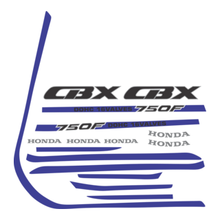 ADESIVO FAIXA HONDA CBX 750 F DOCH Logo PNG Vector