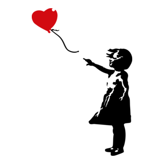 Banksy - Girl with Balloon Logo PNG Vector