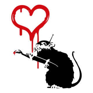Banksy - Love Rat Logo PNG Vector