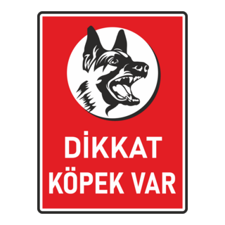 Dikkat Köpek Var Logo PNG Vector