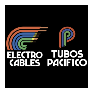 Electro Cables & Tubos Pacifico fondo negro Logo PNG Vector