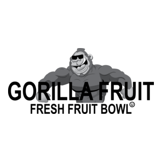 Gorilla Fruit Fresh Fruit Bowls Logo PNG Vector