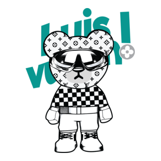 Louis Vuitton Bear Crack Logo PNG Vector