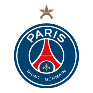 Paris Saint-Germain (PSG) 2025 Eiffel Tower Star Logo PNG Vector