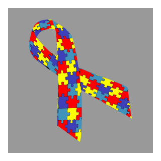 Simbolo Autismo Laço Quebra-Cabeças Colorido Logo PNG Vector