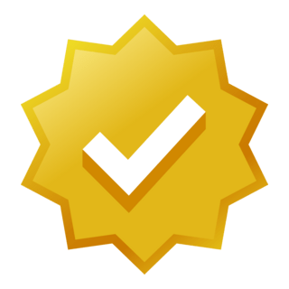 Twitter Verified Badge Gold Logo PNG Vector