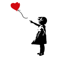 Banksy - Girl with Balloon Logo PNG Vector