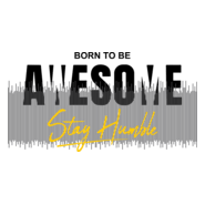 BORN TO BE AWESOME Logo PNG Vector